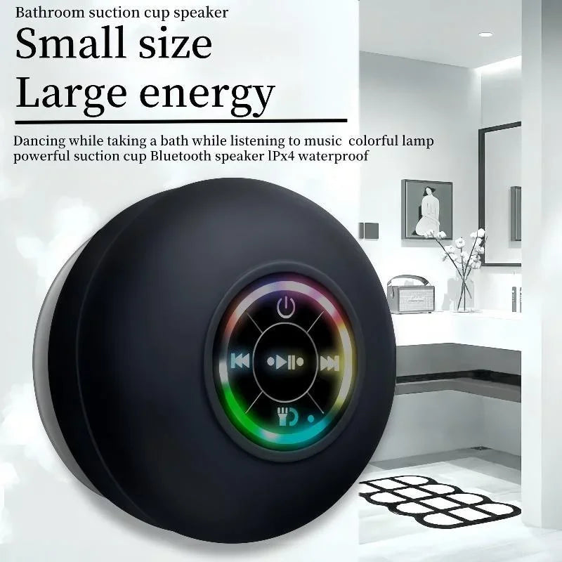 Loudspeaker Bluetooth Speaker Mini Shower Subwoofer Waterproof Handsfree With Suction Cup Mic For Bathroom Pool Beach Car Phone by Reinvent Yourself