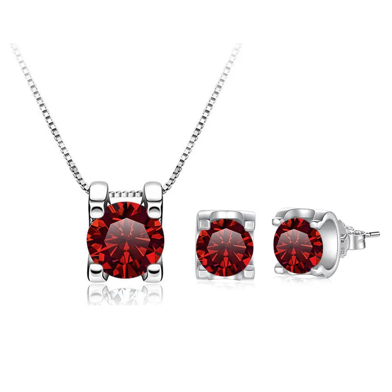 JoyceJelly 3ct D Clolor Real Moissanite Jewelry Sets Women's Sterling Silver 925 Earrings Necklace For Women Bridal Set Gifts by Reinvent Yourself