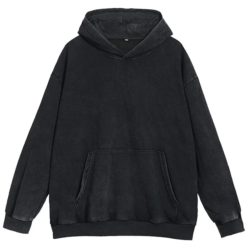 Anime Graphic Hoodie for Men Women Vintage Acid Wash Pullover Hooded Sweatshirt Harajuku Streetwear Casual Long Sleeve Tops by Reinvent Yourself