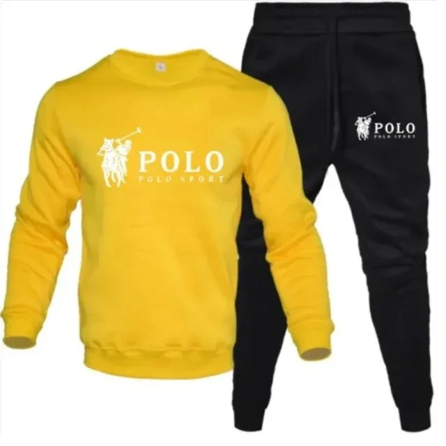 A two-piece set of men's round-neck pullover and jogging pants for autumn and winter fashion fitness outdoor casual sportswear by Reinvent Yourself