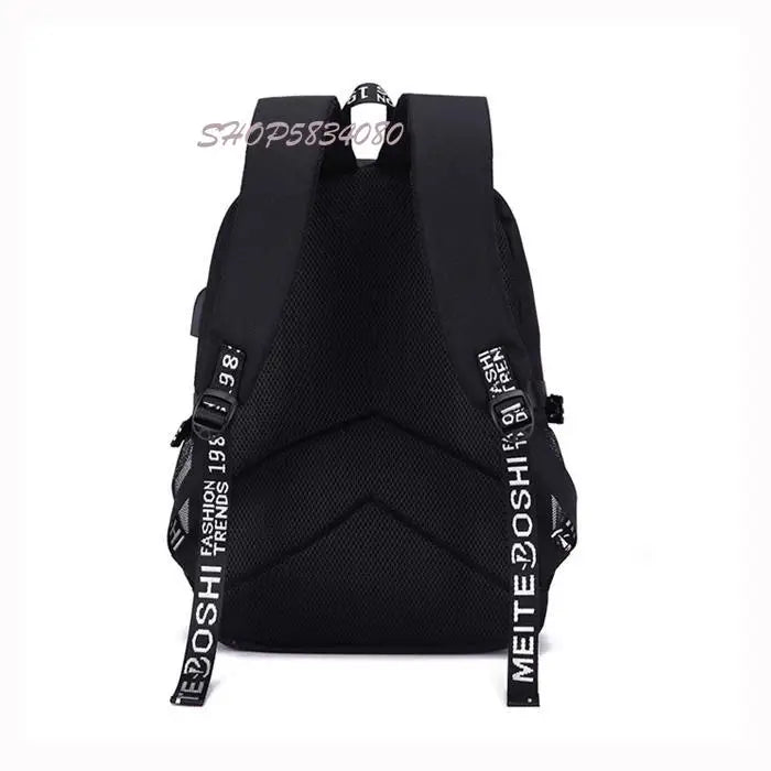 2022 Customize Your Logo Image School Bags Luminous Backpack Laptop Bag USB Charging Bookbag Teen Girls Backpacks Women Rucksack