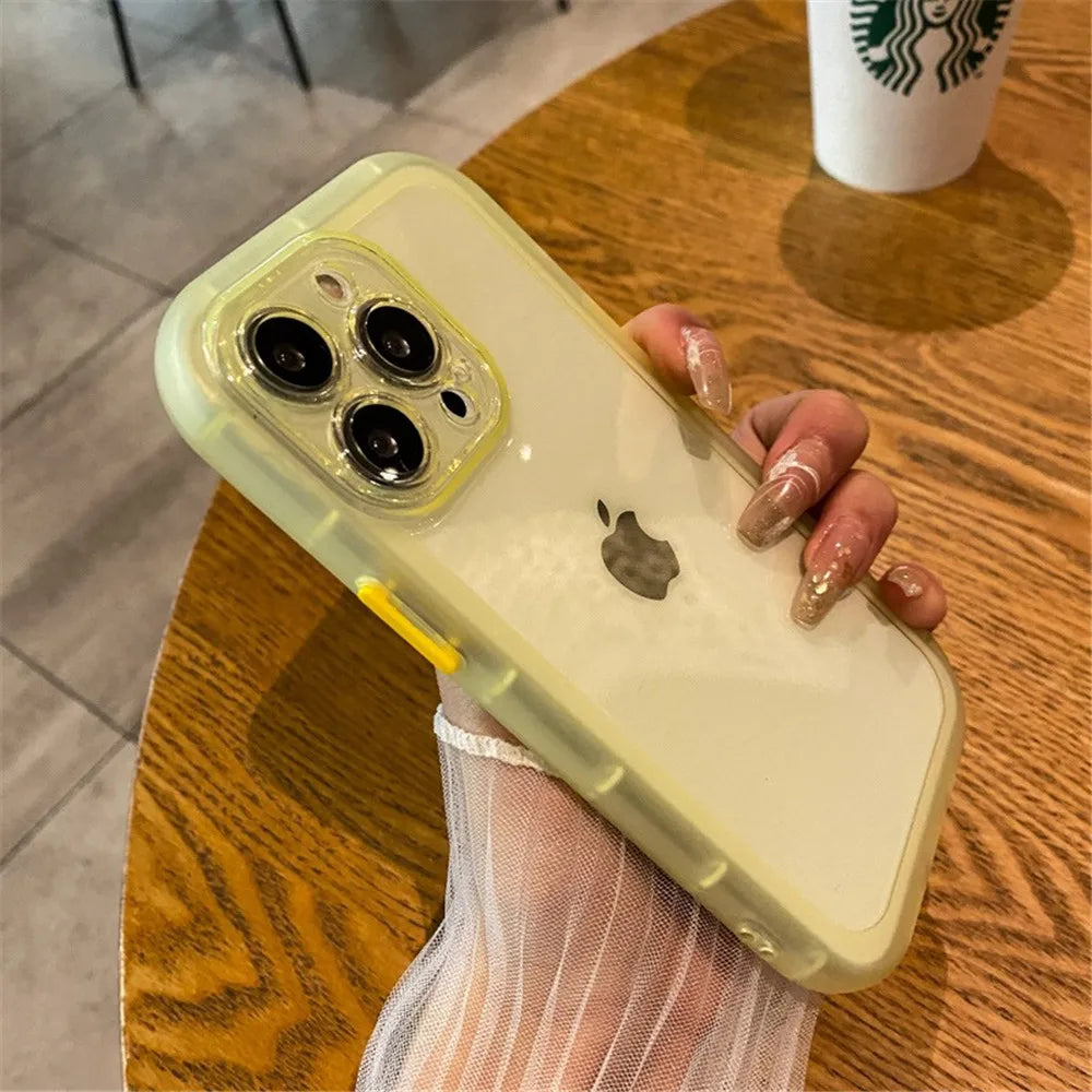 Luxury Shockproof Silicone Bumper Clear Phone Case For iPhone 15 14 Plus 13 12 11 15 Pro Max Camera Protection Transparent Cover by Reinvent Yourself