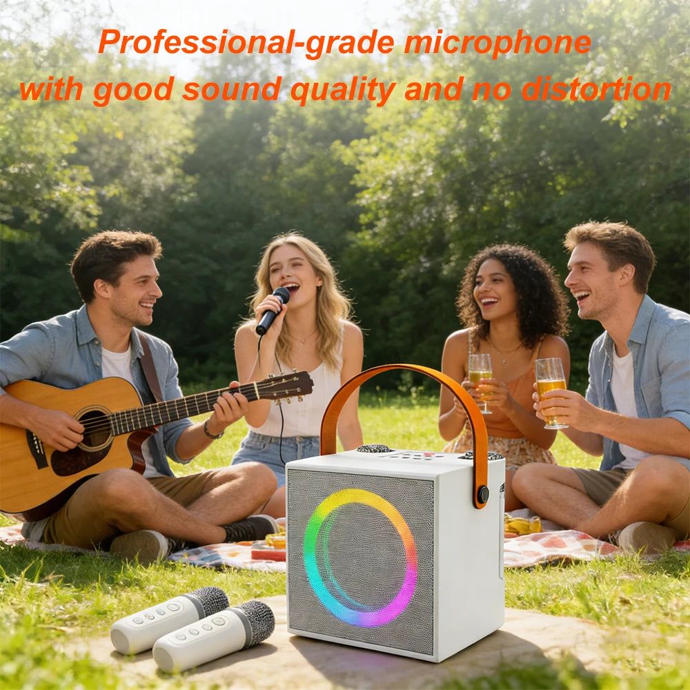 High-quality desktop computer speakers, perfect for outdoor karaoke, live streaming, and Bluetooth audio, all-in-one microphone by Reinvent Yourself