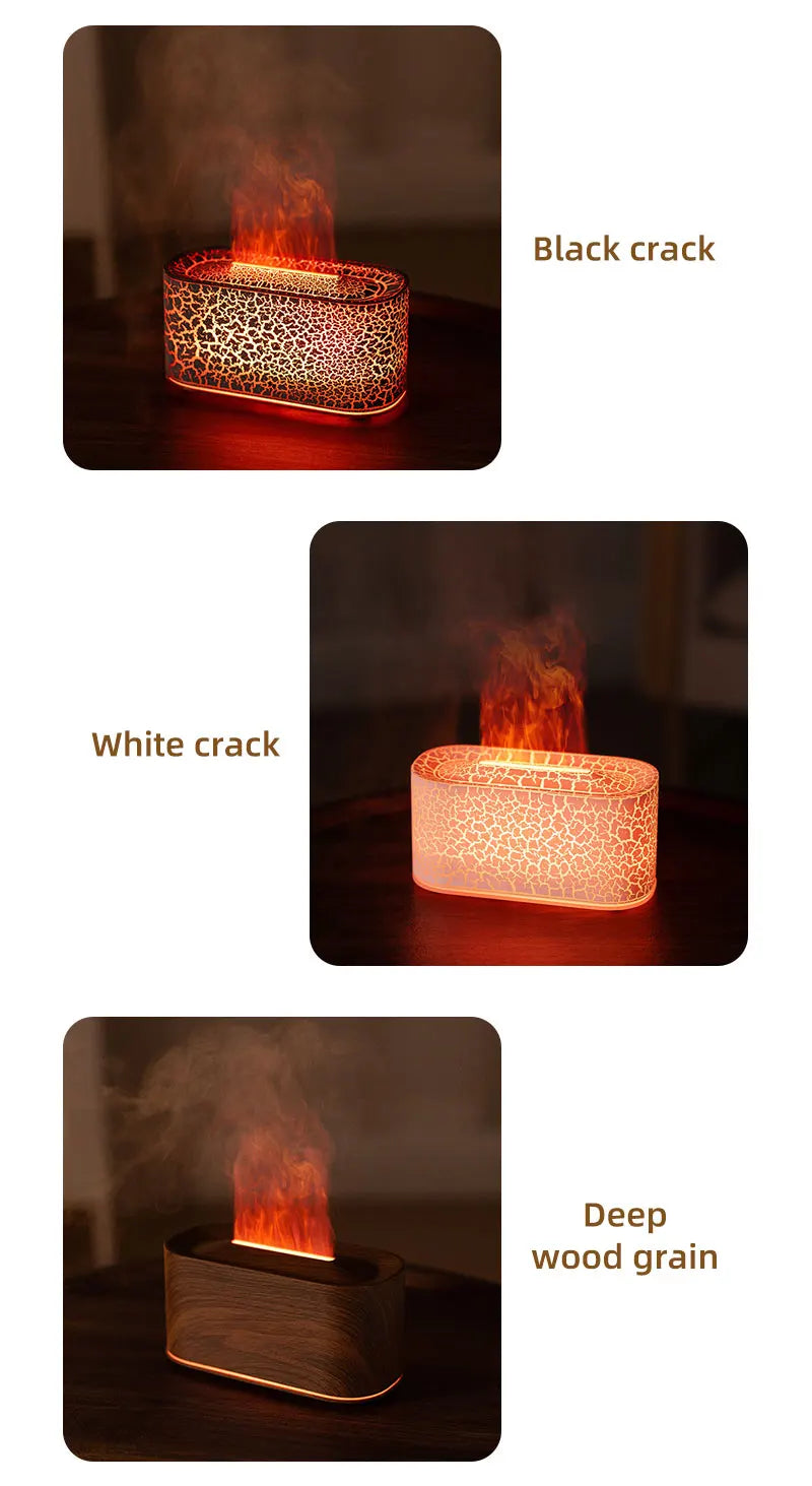 Essential Oil Diffuser,Flame Colorful Water Vapor Fire Humidifier for Aromatherapy Aroma Therapy Machine Room,Flame Diffuser by Reinvent Yourself