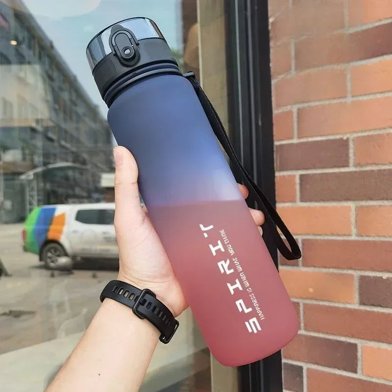 1 Liter Large Capacity Sports Water Bottle Leak Proof Colorful Plastic Cup Drinking Outdoor Travel Portable Gym Fitness Jugs by Reinvent Yourself