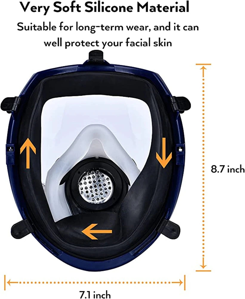 Chemical Gas Mask 6800 Dust Respirator Anti-Fog Full Face Mask Filter For Industrial Acid Gas, Welding Spray Paint Insecticide by Reinvent Yourself