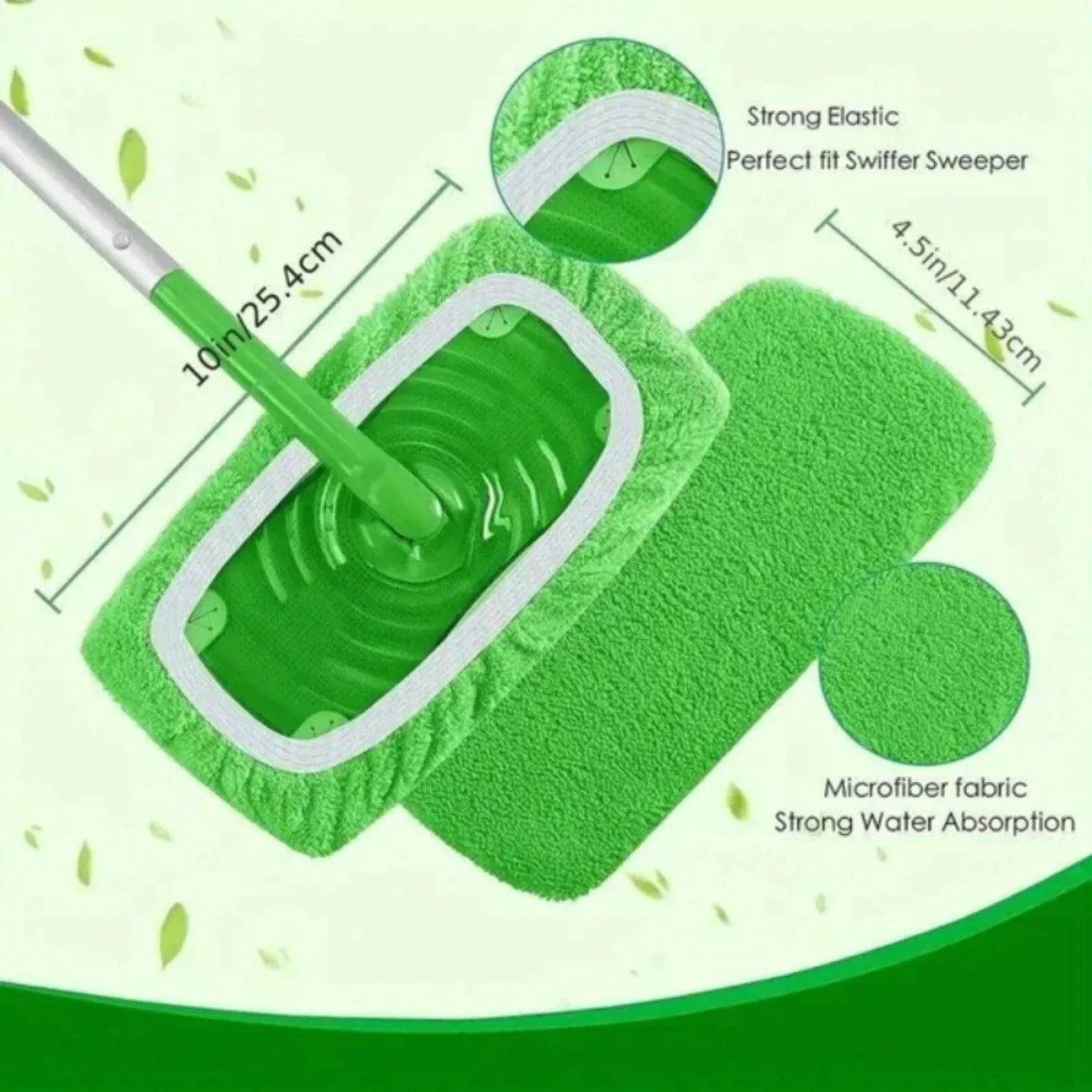 Eco-Friendly Mop Cover Set – 6-Pack Washable Flat Mop Pads for Dusting, Wet Mopping & Pet Hair Pickup, Reusable Alternative to by Reinvent Yourself