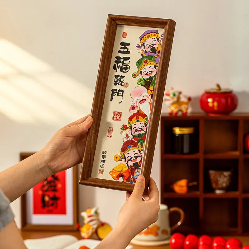 Prosperous New Year Decorative Painting Living Room Decoration God of Wealth Photo Frame Decoration New Year Festive Props by Reinvent Yourself