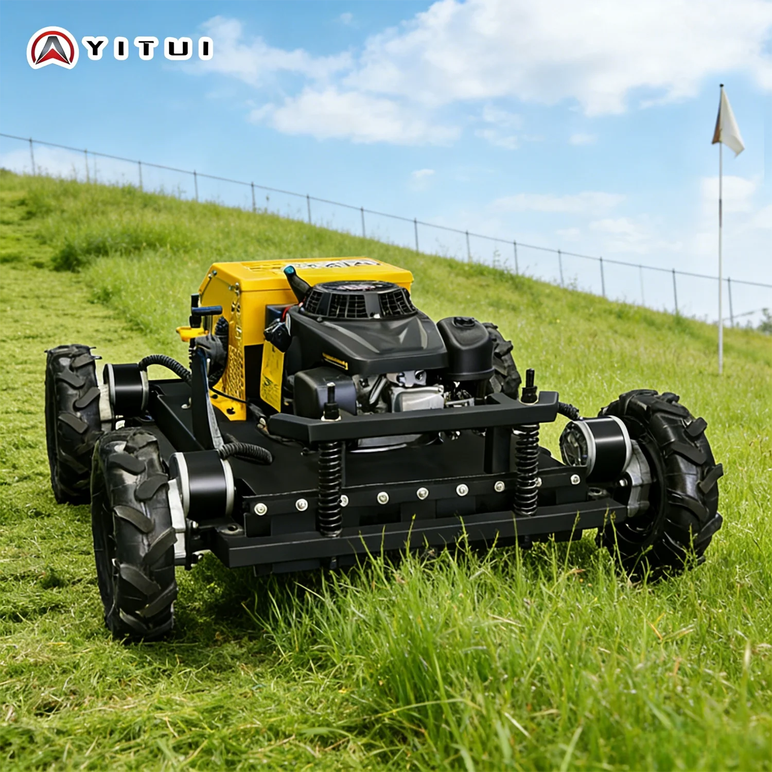 Mini Farm Garden Lawn Mower Smooth And Flexible Rotation Customized High Performance All Terrain Remote Control Robot by Reinvent Yourself