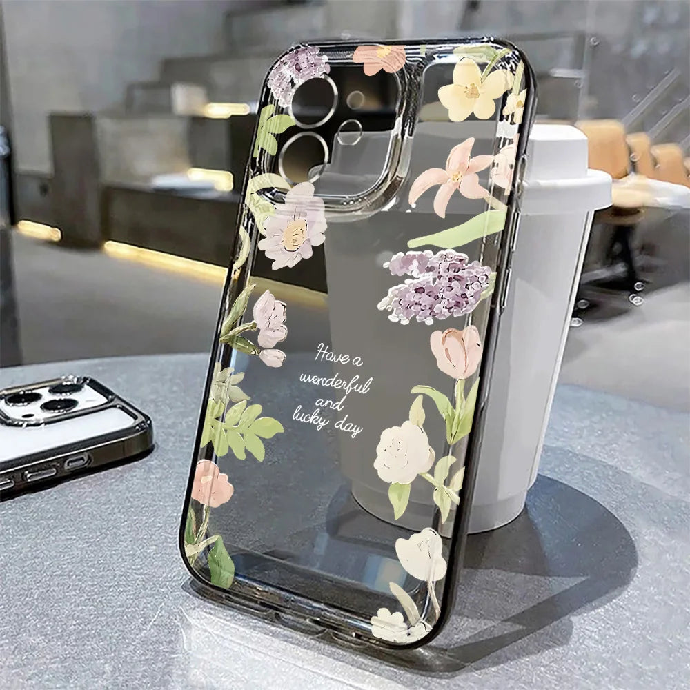 Flower Phone Case For iPhone 16 13 15 11 12 14 17 Pro Max Air 16E XS XR 7 8 SE Shockproof Transparent Cover Silicone Soft Fundas by Reinvent Yourself