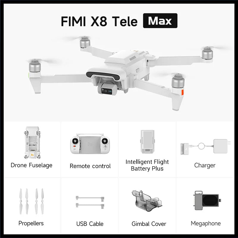 FIMI X8 TELE MAX Drone 4K Professional HDR 48MP 3-Axis Gimbal Camera Drone Professional GPS 20KM RC Quadcopter 2025 New Arrivals by Reinvent Yourself