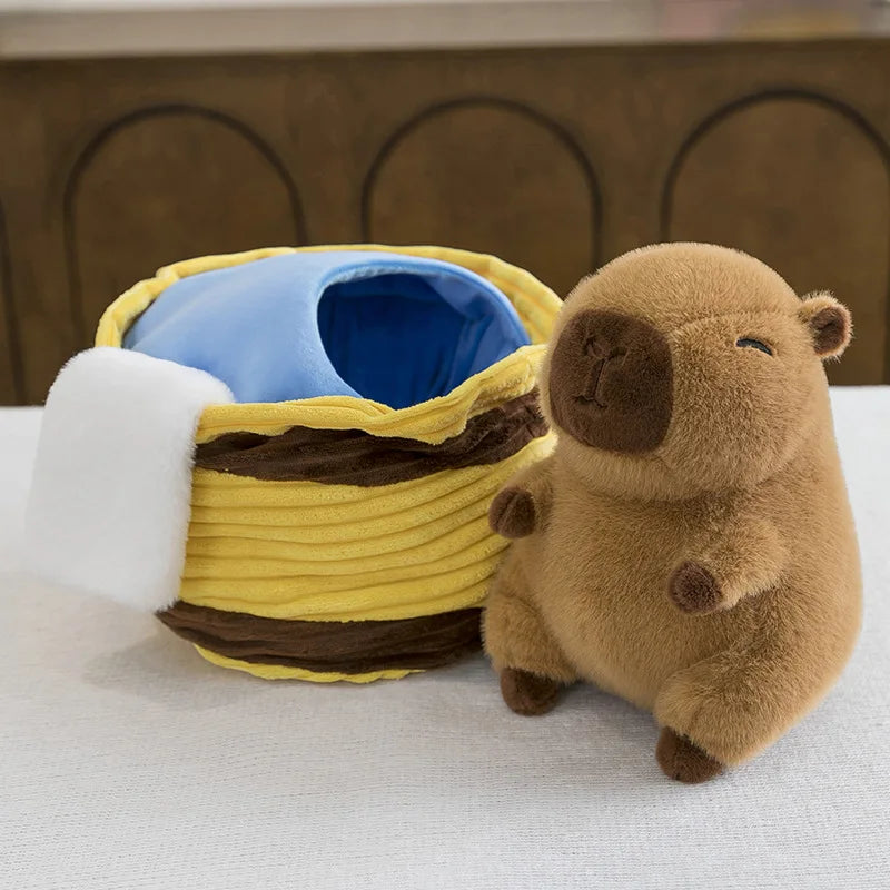 Take a Shower Capybara Plush Toy Stuffed Animals Pillow Hugging Toy Creative Trick Home Decor Play House for Kids Birthday Gifts by Reinvent Yourself