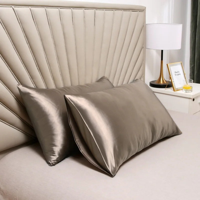 100% Silk Pillowcase Pillow Cover Silky Satin Hair Beauty Pillowcase Comfortable Pillow Case Home Decor Pillow Covers.