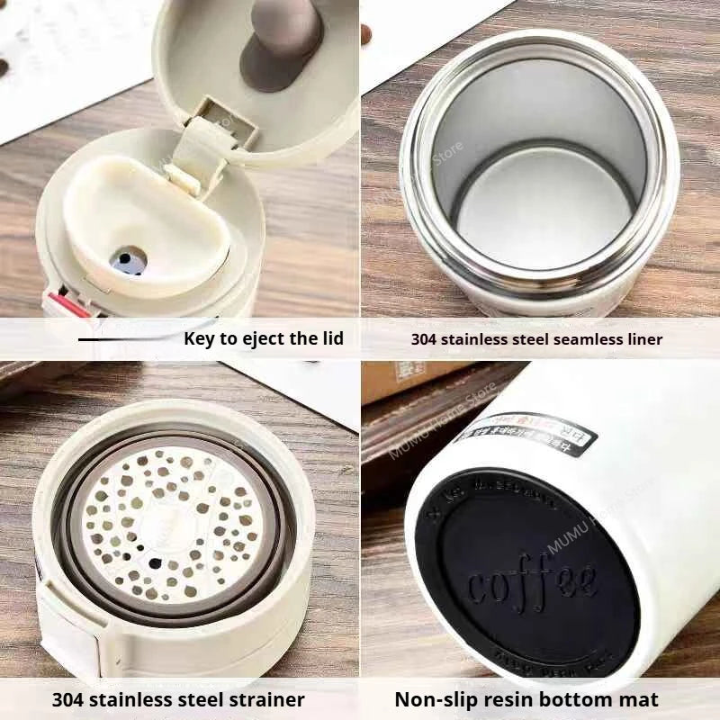 380ML/510ML Thermal Mug Double-layer Stainless Steel Coffee Cup Tea Vacuum Flask Thermos Water Bottle Leak-proof Thermos Mug by Reinvent Yourself