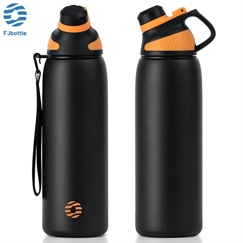 Fjbottle Thermo bottle With Magnetic Lid Outdoor Sport Stainless Steel Water Bottle Keep Cold Insulated Vacuum Flask 1000ml by Reinvent Yourself