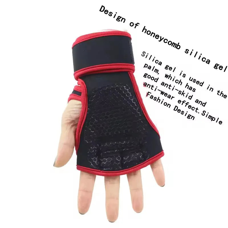 Fitness Men Women Gloves Gym Weightlifting Half Finger Wrist-Protecting Gloves Training Dumbbells Anti-Callus Anti Slip Gloves by Reinvent Yourself