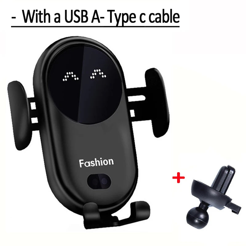 Wireless Charger Car Mount for Air Vent Mount Car Phone Holder Rotating Intelligent Infrared Fast Wireless Charging Charger by Reinvent Yourself