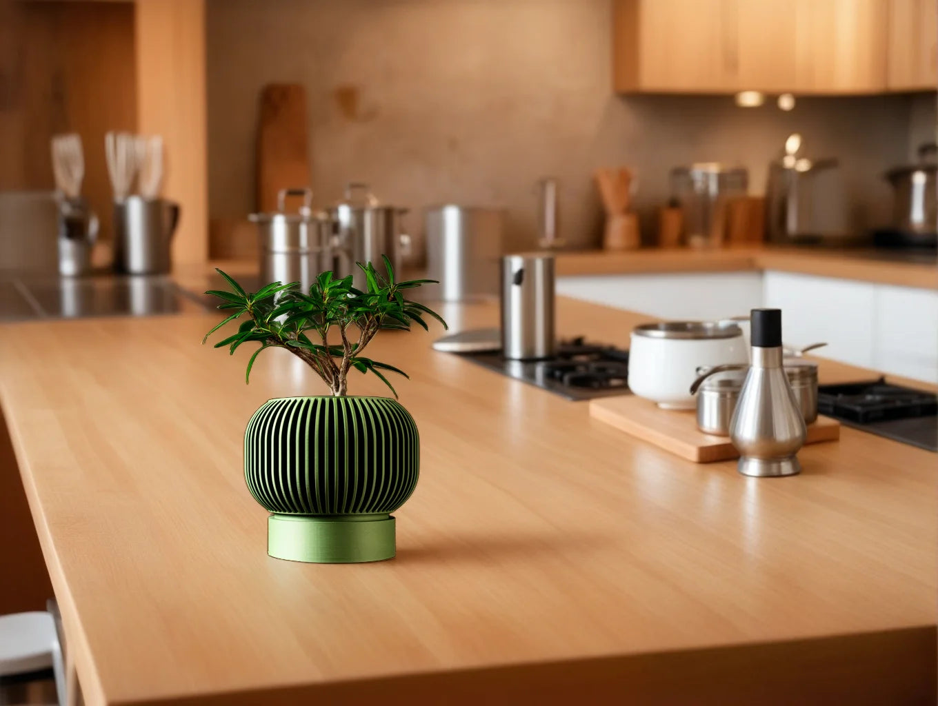 Modern Minimalist 3D Printed Plant Pot – Biodegradable Flower Planter for Home Decor, Eco-Friendly Sustainable Gift (Yuso) by Reinvent Yourself