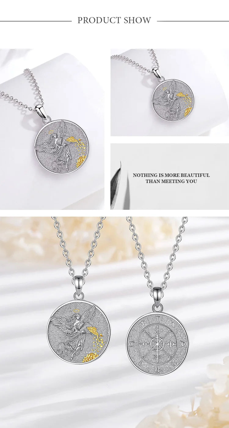 AEONSLOVE 925 Sterling Silver Goddess of Fortune Necklace Roman Goddess Coin Pendant Luck Amulet Mythology Jewelry for Women Men by Reinvent Yourself