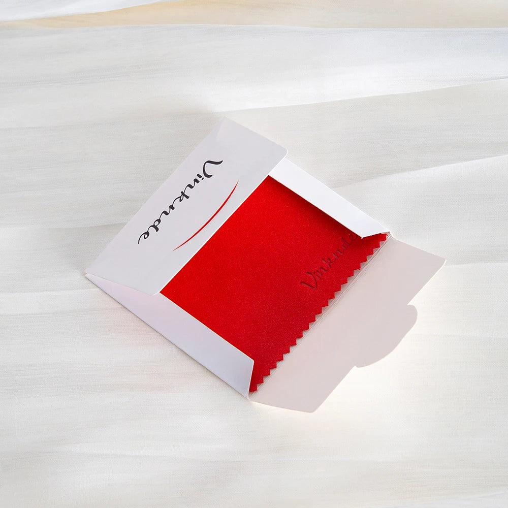 DIY Personalized Polishing Cloths Custom Jewelry Earrings Cleaning Cloth With Logo 8x8cm White Black Paper Individually packaged by Reinvent Yourself