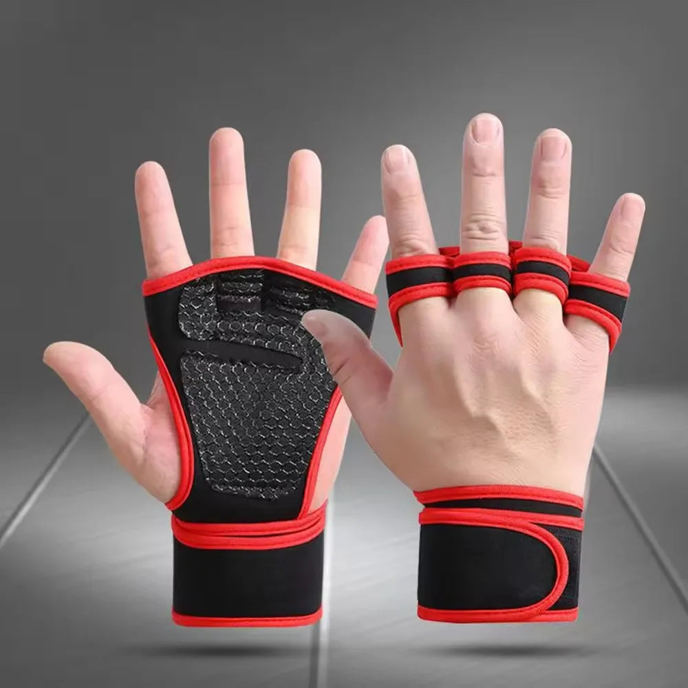 Fitness Men Women Gloves Gym Weightlifting Half Finger Wrist-Protecting Gloves Training Dumbbells Anti-Callus Anti Slip Gloves by Reinvent Yourself