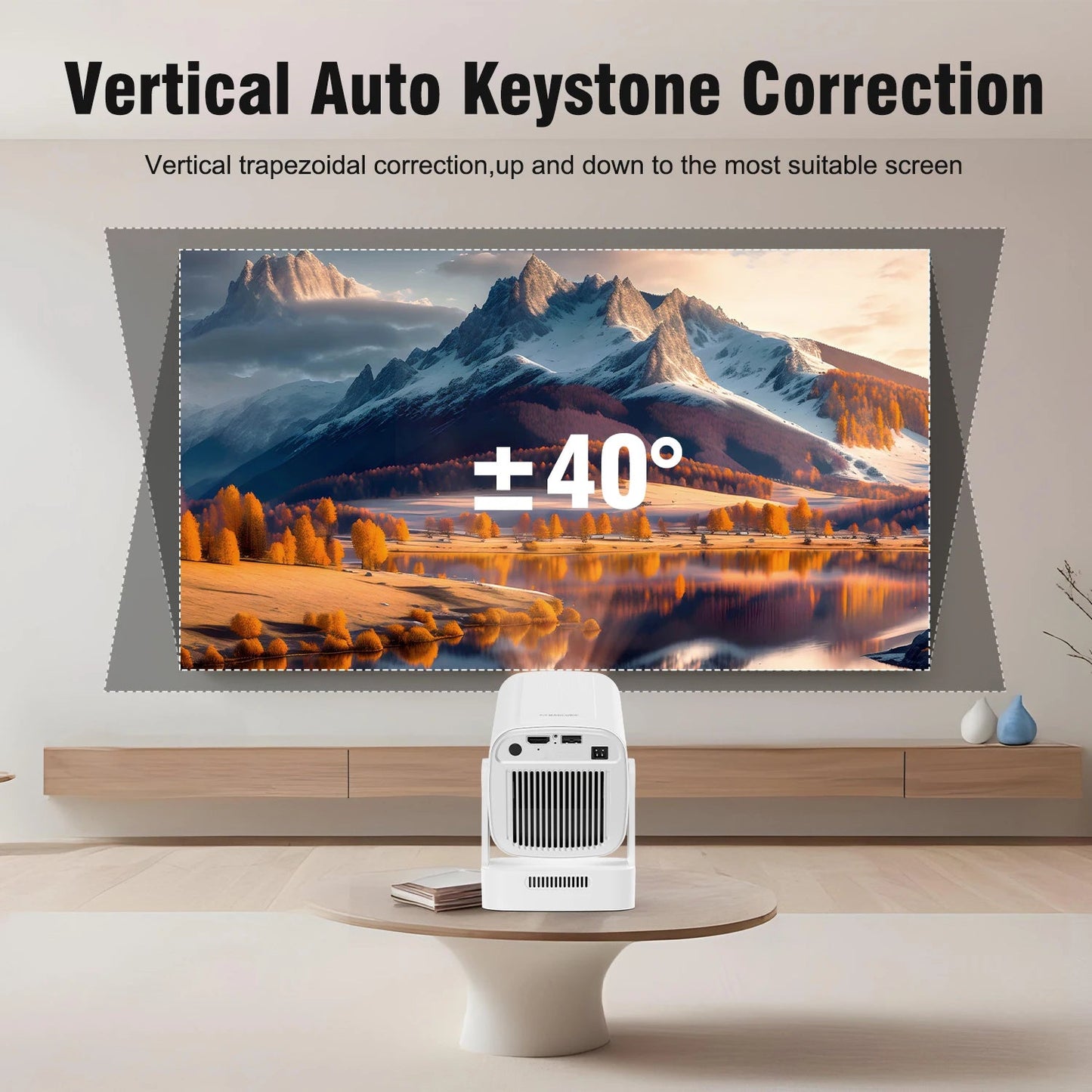 Magcubic HY310 Auto Focus Projector 1080P Native 4K 330ANSI Android 11 WiFi6 BT5.4 Mini Outdoor Movie Projector with Air Mouse by Reinvent Yourself