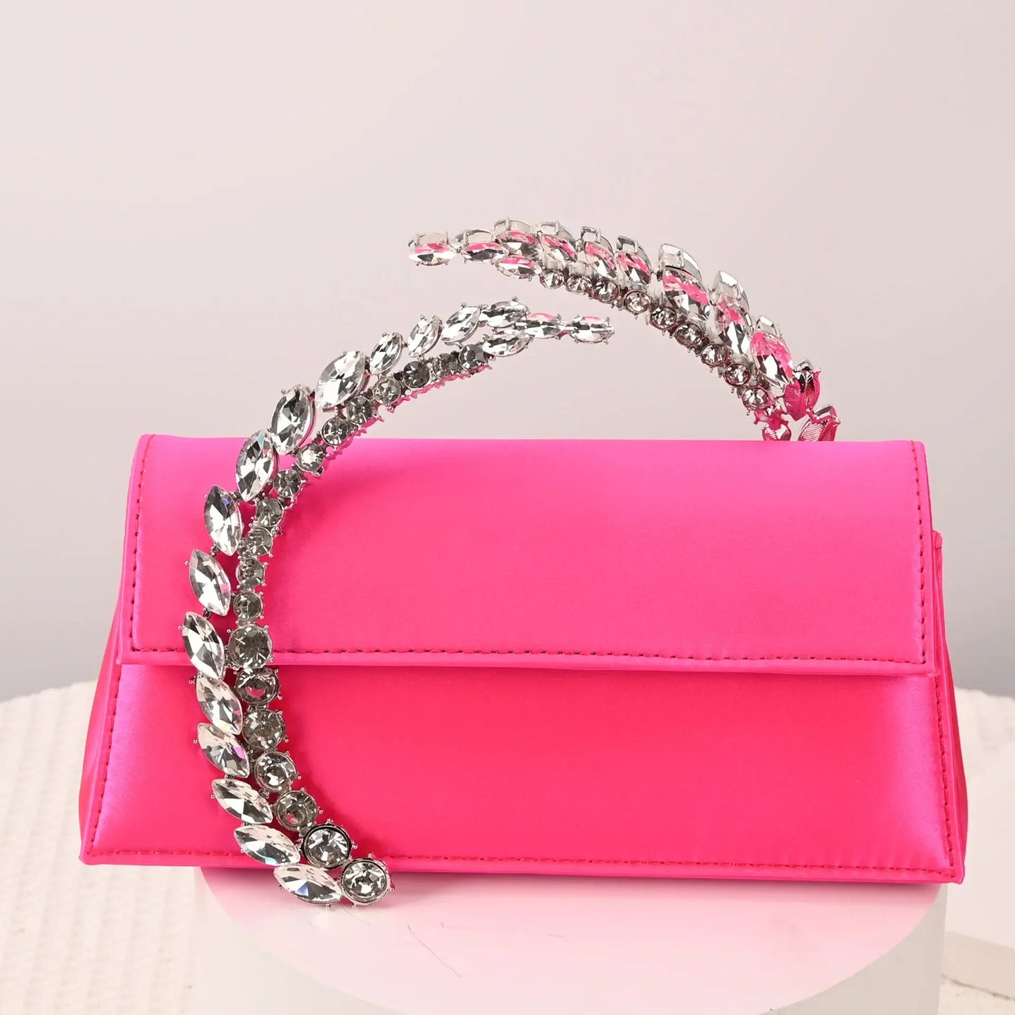 Luxury Diamond Evening Bag Clutch Satin Women Designer Handbags Crystal Silk Shoulder Crossbody Bags for Women Wedding Box Bag by Reinvent Yourself