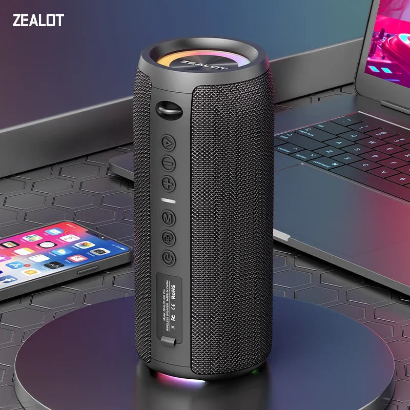 ZEALOT-S51PRO 40W High-power Bluetooth Speaker 3D Stereo Bass Bluetooth Speaker Portable IPX5 Waterproof Suitable TWS Boom Box by Reinvent Yourself