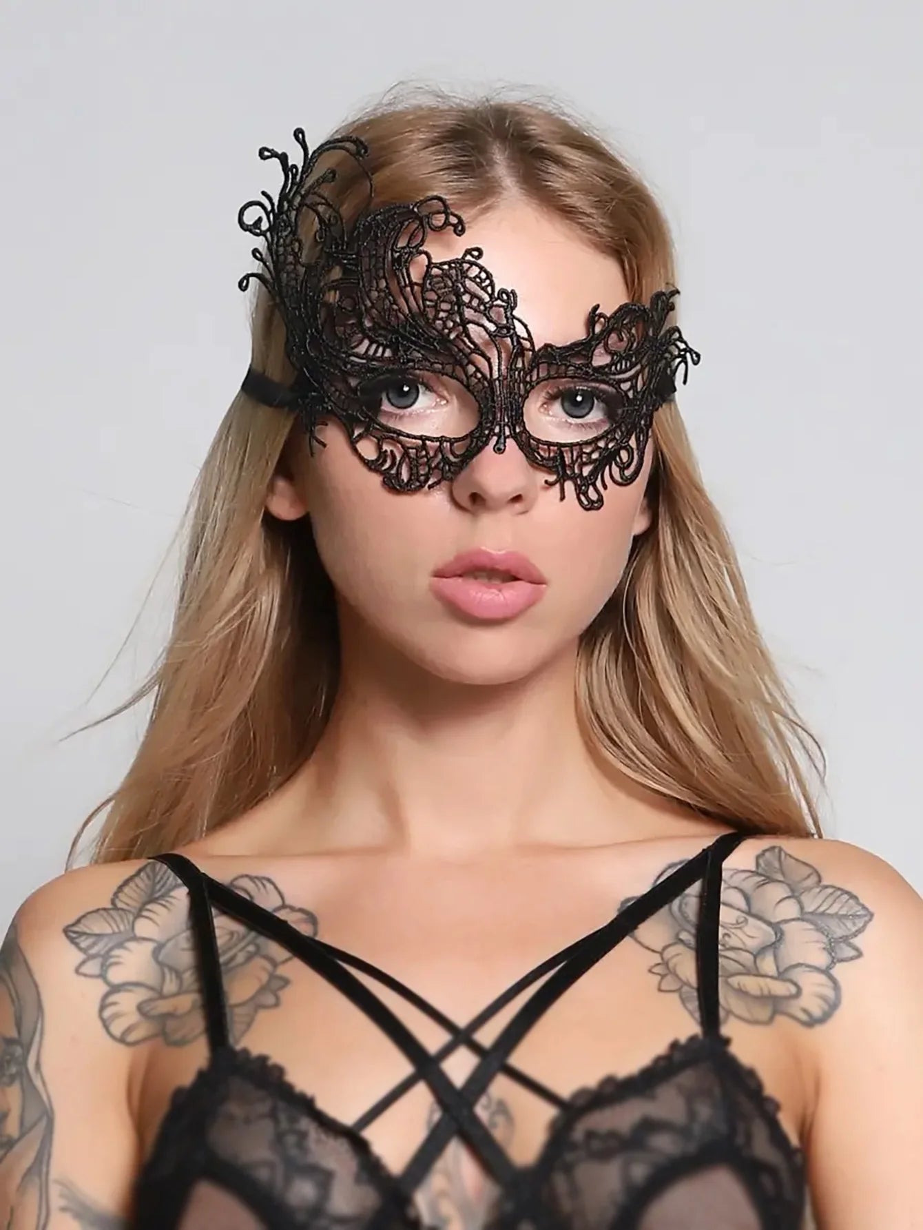 Eye Mask Sexy Lace Venetian Masquerade Ball Halloween Party Fancy Dress Costume Props Lady Black Lace Hollow Face Mask by Reinvent Yourself