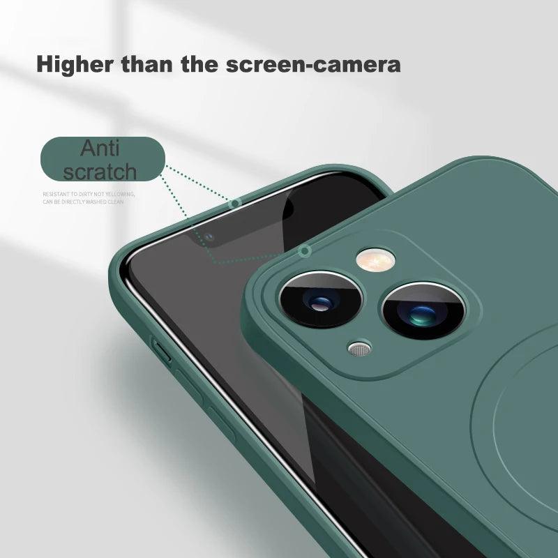 For Magsafe Magnetic Wireless Charge Case For iPhone 14 13 12 11 15 Pro Max Mini XR X S 7 8 Plus Soft Liquid Silicone Back Cover by Reinvent Yourself