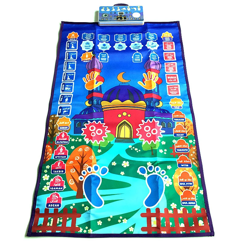 Talking Prayer Mat Educational Interactive Rug Salah Muslim Kids Gift Islam Electronic Worship Blanket Compass Islamic Carpet by Reinvent Yourself