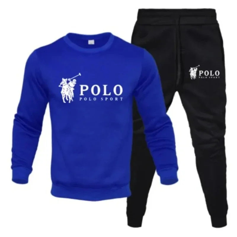 A two-piece set of men's round-neck pullover and jogging pants for autumn and winter fashion fitness outdoor casual sportswear by Reinvent Yourself