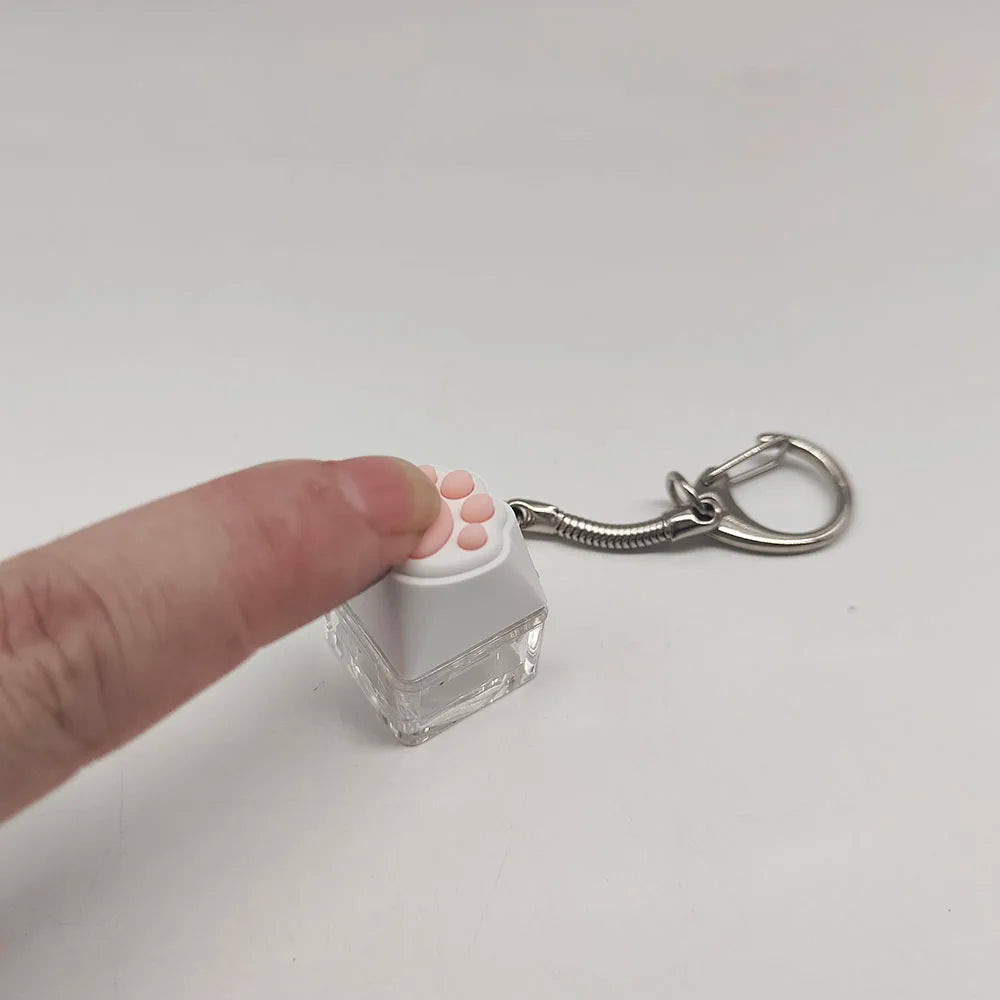 Cute Cat Claw Key Chain Key Ring Fingertip Decompression Pressure Toy Keycap Tester Back Bag Pendant Festival Couples Gift by Reinvent Yourself
