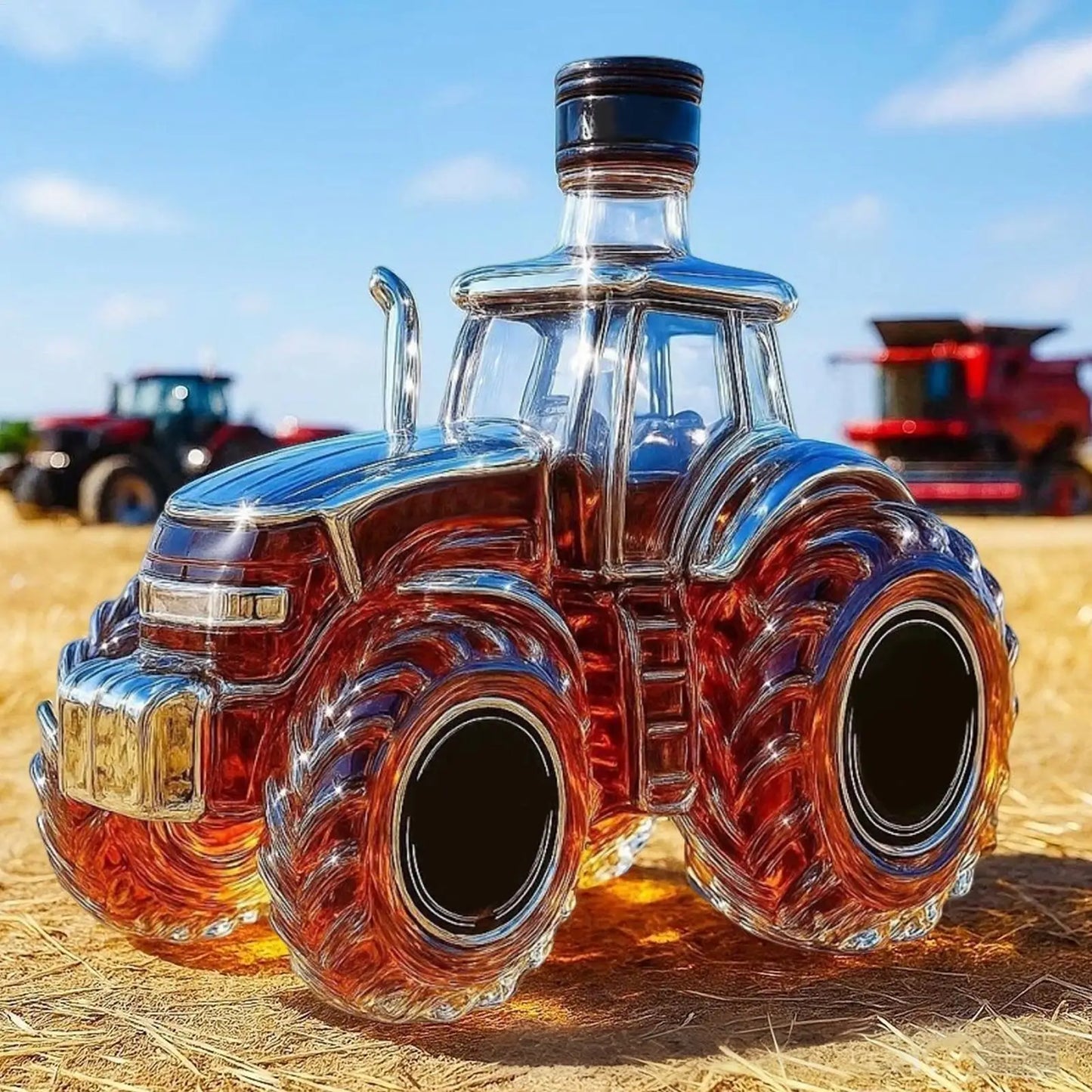 300ml/350ML Whiskey Glass Bottles Tractor shape Alcohol Decanters Home Decor Empty Car Whiskey Decanter Tequila Bottle For Offic by Reinvent Yourself