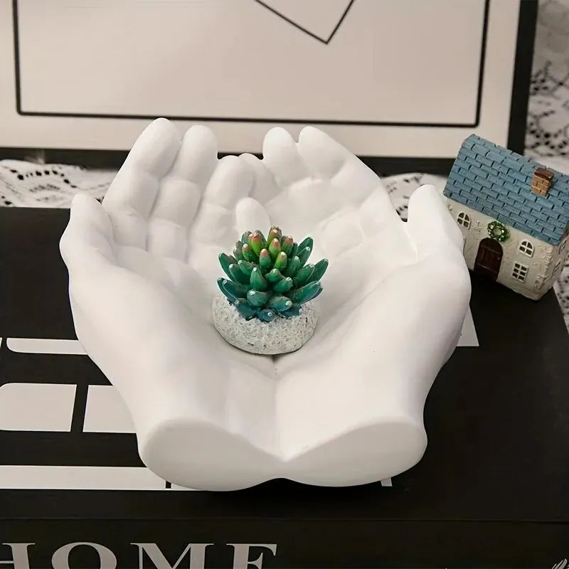 1pc Hand Plaster Mold for Resin Casting and DIY Crafts - Jewelry Storage, Candle Holder, Succulent Pot - Home Decor Gift by Reinvent Yourself