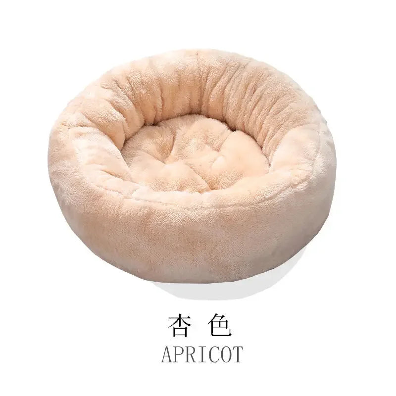 Pet Bed Warming Small Dog House Soft Sofa Donut Cat Bed Warming Indoor Round Pillow Kennel Cuddler Faux Fur Puppy Mat Dog Beds by Reinvent Yourself
