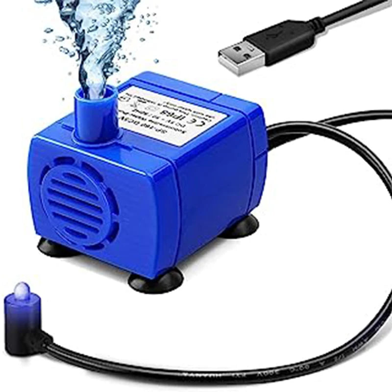 Cat Fountain Water Pump LED Light Pet Water Fountain Motor Replacement for Cat Flowers Drinking Bowl Dispenser Pet Accessories by Reinvent Yourself