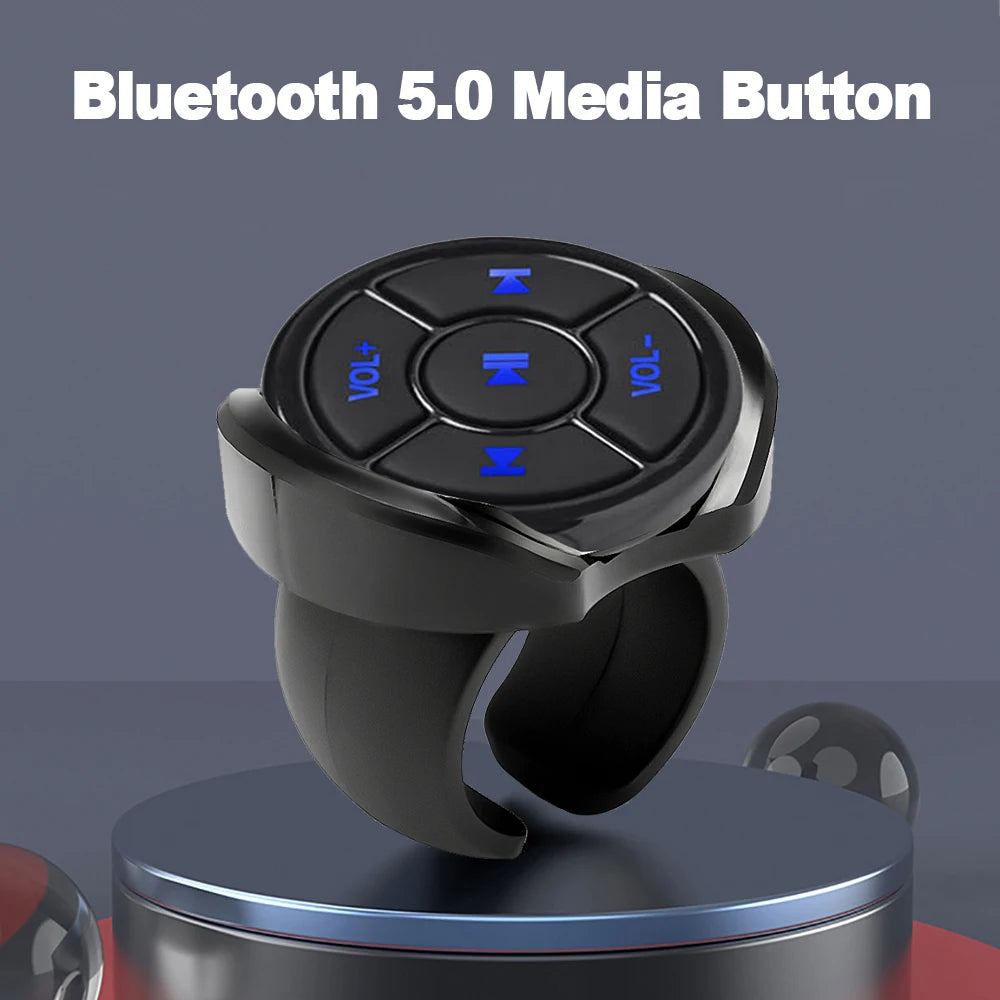 Wireless Bluetooth 5.0 Remote Controller Media Button Car Motorcycle Bike Steering Wheel Music Play for IOS Android Phone Tablet by Reinvent Yourself
