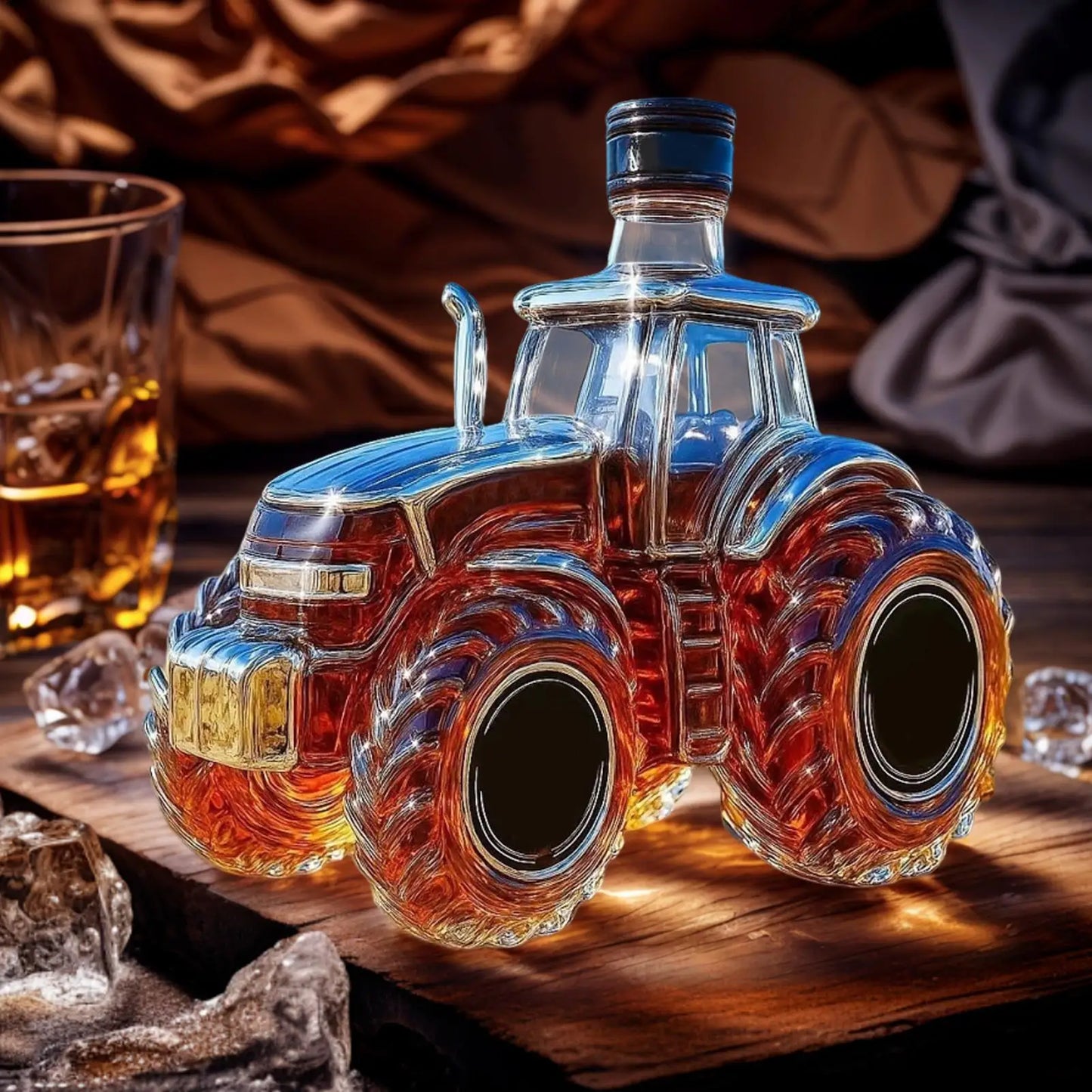 300ml/350ML Whiskey Glass Bottles Tractor shape Alcohol Decanters Home Decor Empty Car Whiskey Decanter Tequila Bottle For Offic by Reinvent Yourself