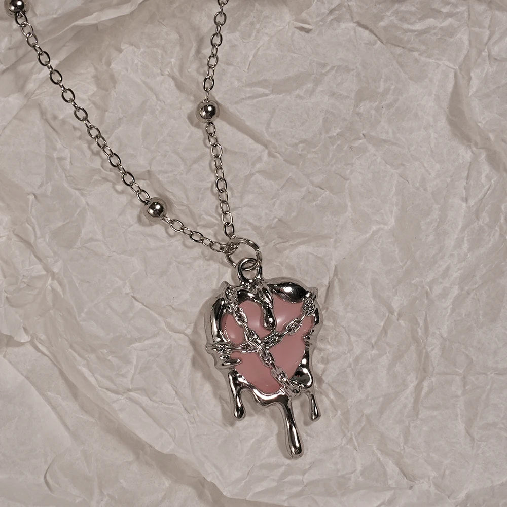 Y2K Sweet Cool Girl Personalized Creative Cross Love Pendant Necklace, Suitable for Daily Wearing by Reinvent Yourself