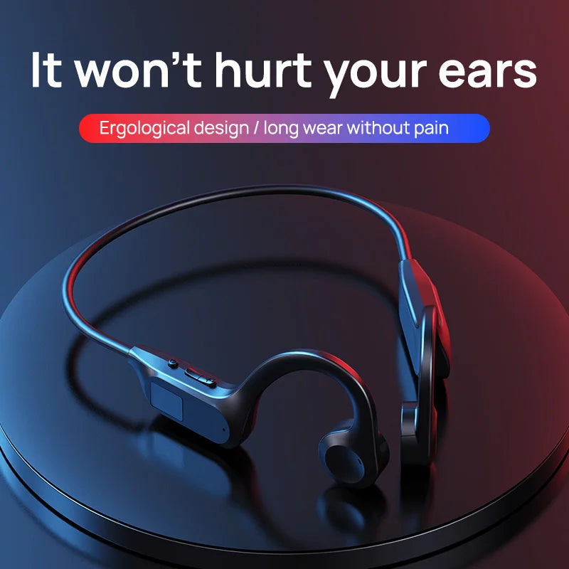 X7 Wireless Bluetooth Earphones, Sports-Style Air-Conducting LED Battery Display, Memory Card Insertion Support by Reinvent Yourself