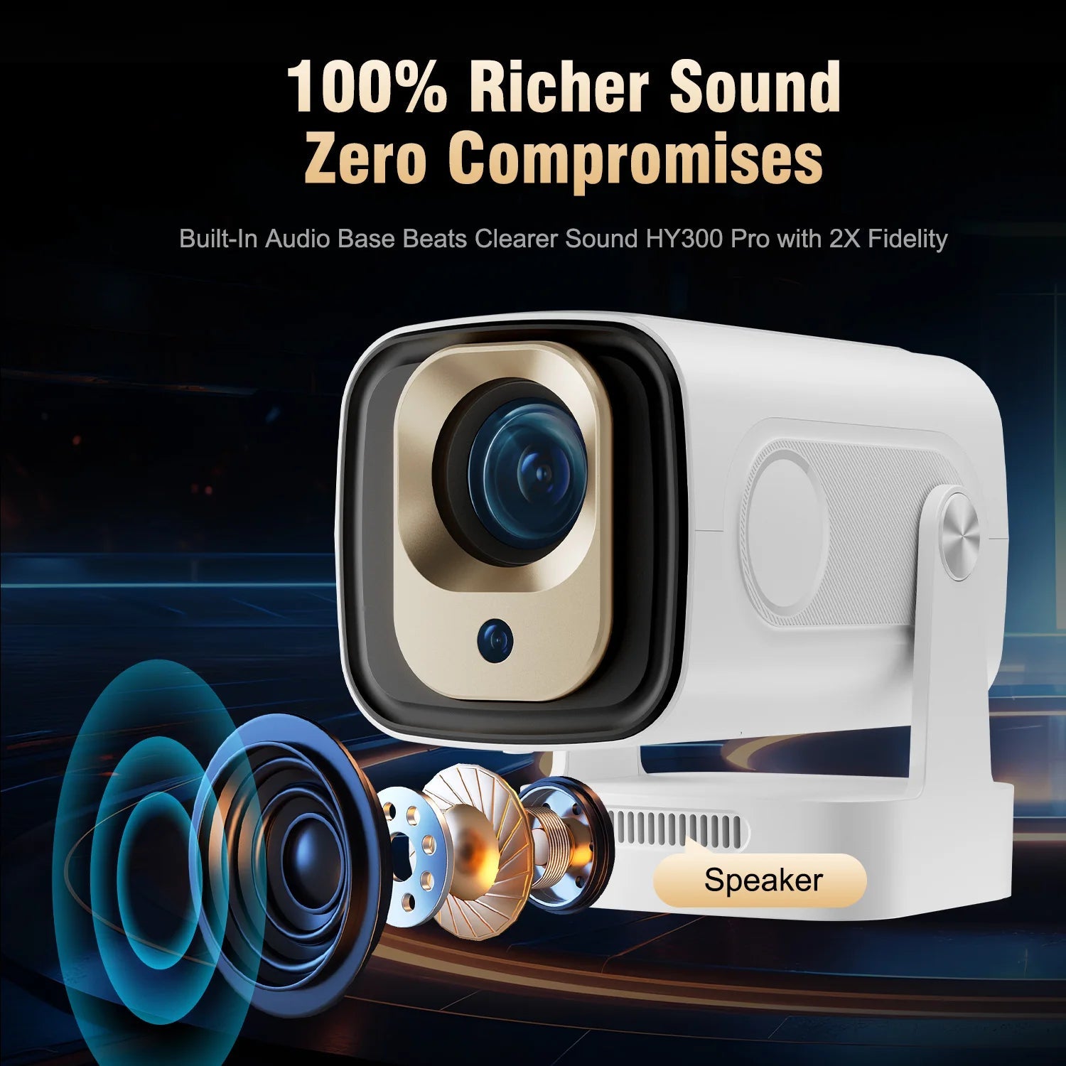 Magcubic HY310 Auto Focus Projector 1080P Native 4K 330ANSI Android 11 WiFi6 BT5.4 Mini Outdoor Movie Projector with Air Mouse by Reinvent Yourself