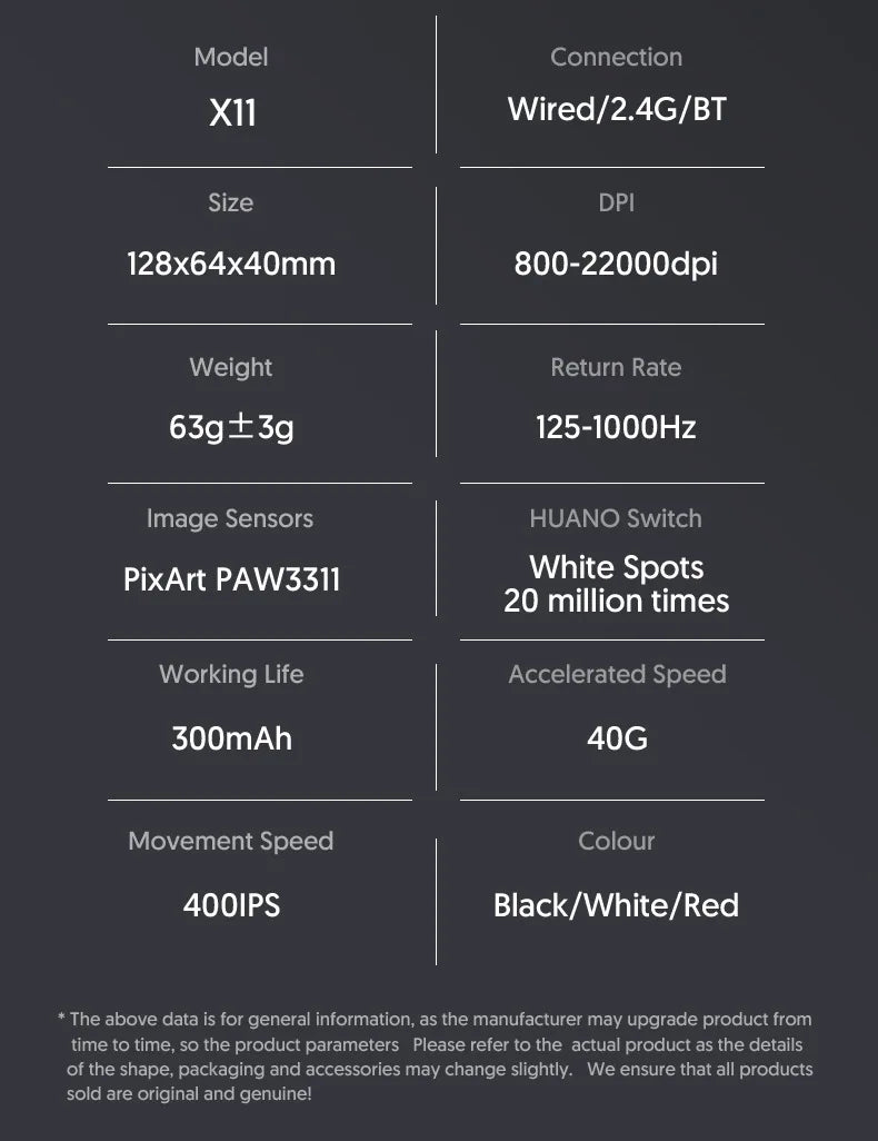 Attack Shark X11 Wireless Bluetooth Mouse RGB Triple Mode Magnetic Charging Dock PAW3311 Ultra Light Pitch Gaming Mouse by Reinvent Yourself