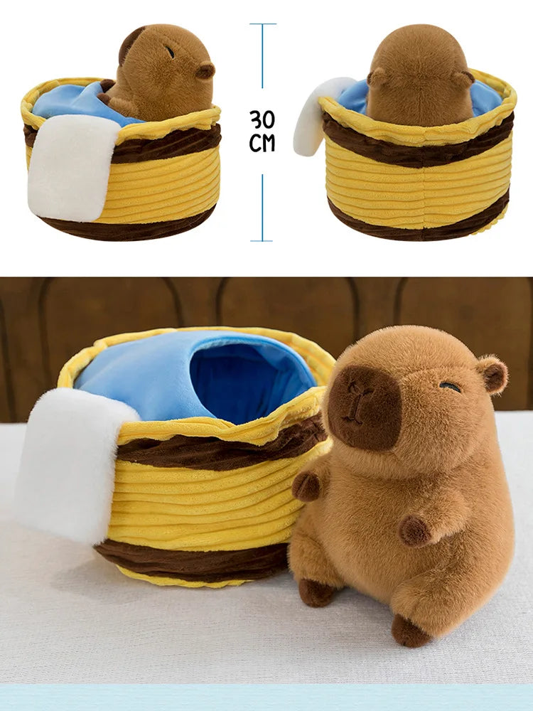 Take a Shower Capybara Plush Toy Stuffed Animals Pillow Hugging Toy Creative Trick Home Decor Play House for Kids Birthday Gifts by Reinvent Yourself