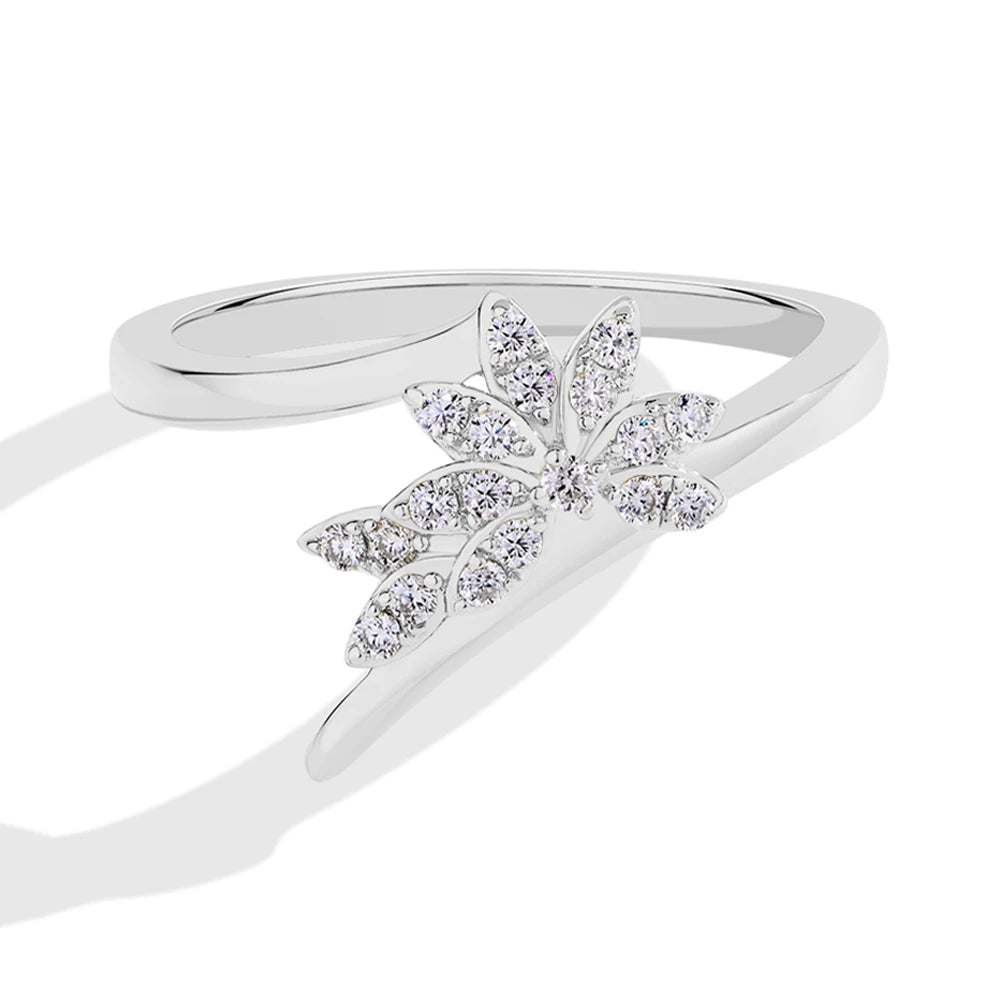 MINTYBOX Moissanite Ring S925 Sterling Silver Flower D VVS1 Lab Diamond Engagement Rings For Women Luxury Wedding Jewelry Gift by Reinvent Yourself