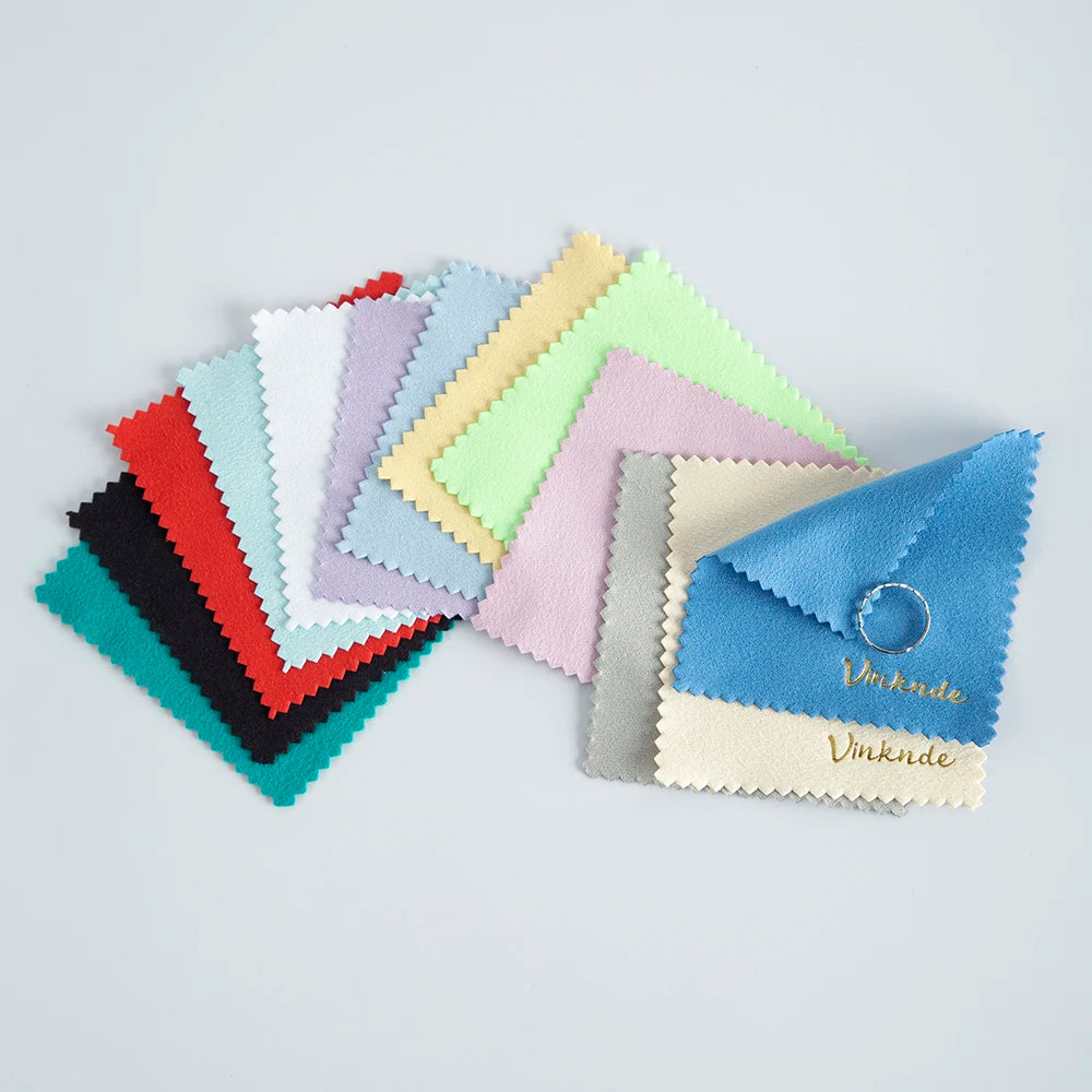 DIY Personalized Polishing Cloths Custom Jewelry Earrings Cleaning Cloth With Logo 8x8cm White Black Paper Individually packaged by Reinvent Yourself