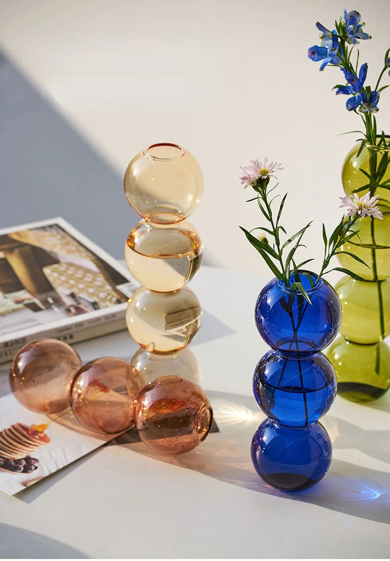 Nordic Glass Vase Home Decor Living Room Decoration Terrarium Flower Vase Plant Pots Decorative Home Accessories Decoration Gift by Reinvent Yourself