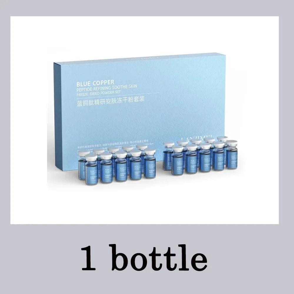 Blue Copper Peptide Freeze-Dried Powder Set Oligopeptide Anti Wrinkle Essence Shrink Pores Acne Treatment Skincare Serum 20pcs by Reinvent Yourself