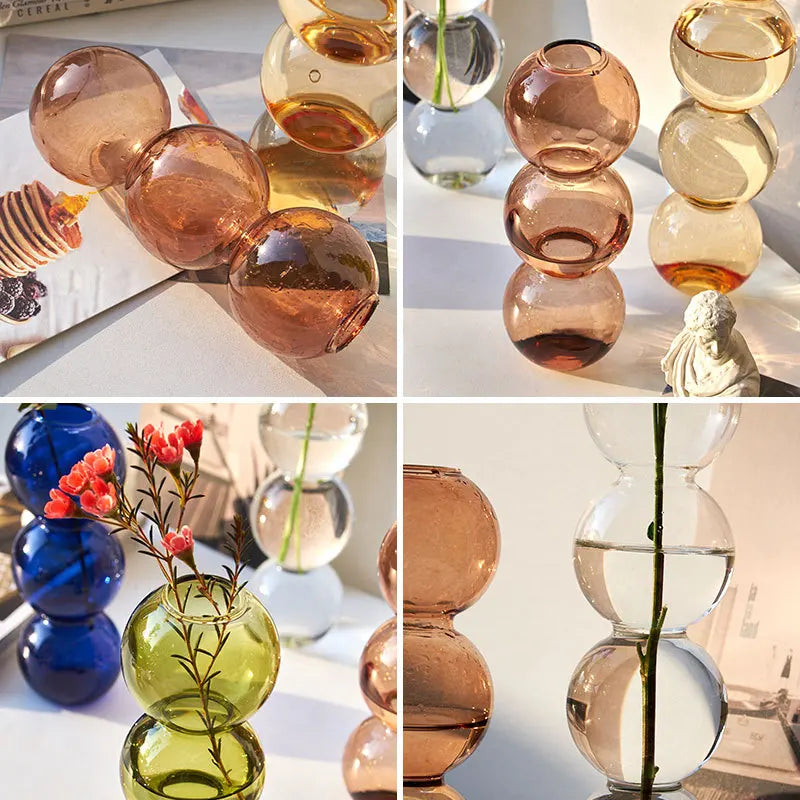 Nordic Glass Vase Home Decor Living Room Decoration Terrarium Flower Vase Plant Pots Decorative Home Accessories Decoration Gift by Reinvent Yourself