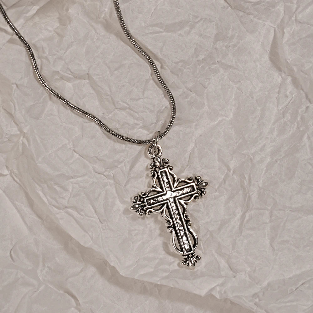 Y2K Sweet Cool Girl Personalized Creative Cross Love Pendant Necklace, Suitable for Daily Wearing by Reinvent Yourself